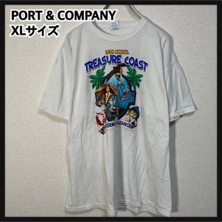 【ポートアンドカンパニー】半袖Tシャツ　イルカ　ウミガメカニ　マーメイド　白F9(Tシャツ/カットソー(半袖/袖なし))