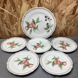 ノリタケ(Noritake)の【Nと1395】ノリタケ　ロイヤルオーチャード　パン&ケーキ皿　大小食器　6枚組(食器)