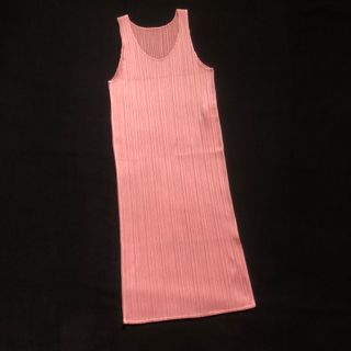 プリーツプリーズイッセイミヤケ(PLEATS PLEASE ISSEY MIYAKE)の美品 pleats please ワンピース ノースリーブカットソー チュニック(その他)