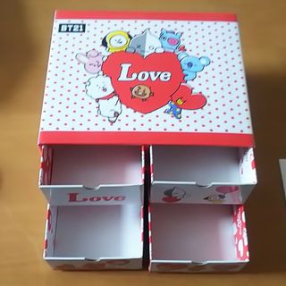 ボウダンショウネンダン(防弾少年団(BTS))のBTS BT21 収納 BOX 箱 小物入れ 引き出し  ②(ケース/ボックス)