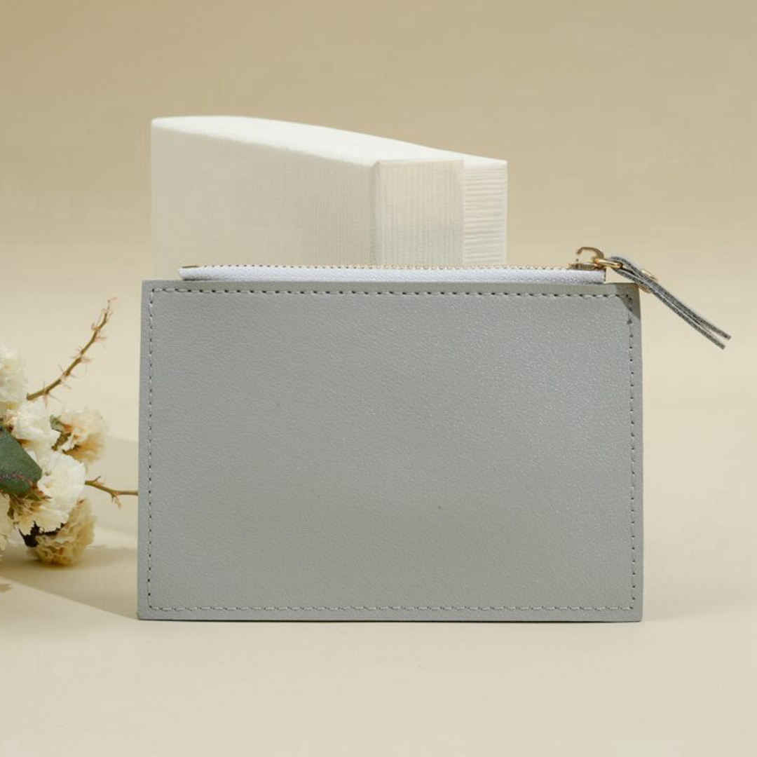 新品 ミニ財布 カードケース 上品 グレー レディースのファッション小物(財布)の商品写真