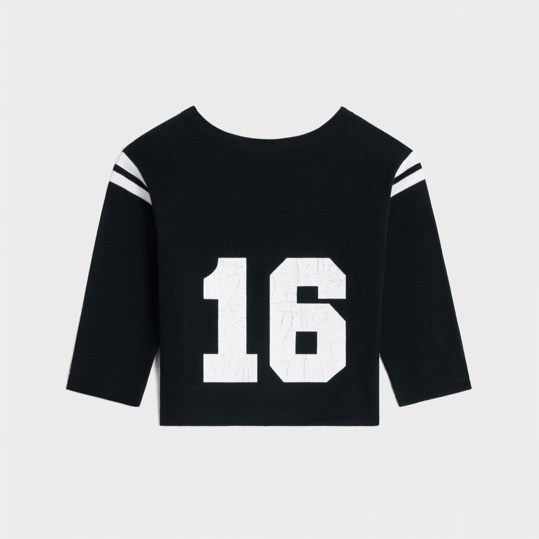 celine(セリーヌ)の新品 セリーヌ CELINE PARIS ボクシー Tシャツ ブラック ホワイト レディースのトップス(Tシャツ(半袖/袖なし))の商品写真
