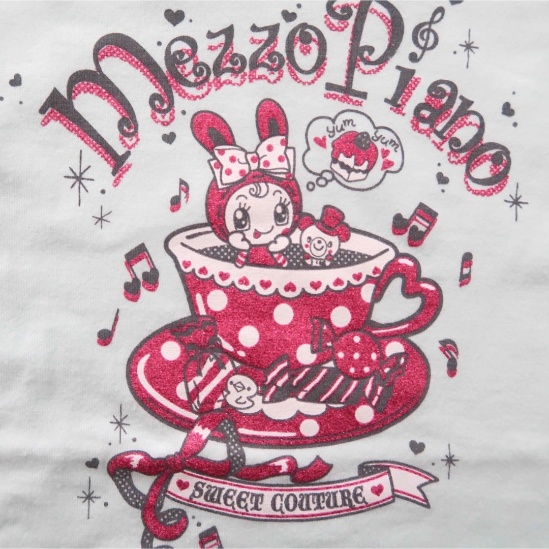 mezzo piano(メゾピアノ)のメゾピアmezzo piano ベリエちゃん キラキラTシャツ 140cm キッズ/ベビー/マタニティのキッズ服女の子用(90cm~)(Tシャツ/カットソー)の商品写真