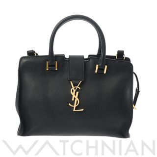 中古 サンローラン SAINT LAURENT GNR42868.0320 レディース ハンドバッグ ブラック /ゴールド金具 スムースカーフ