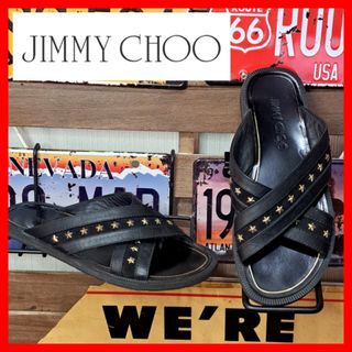 JIMMY CHOO - JIMMY CHOO ジミーチュウ　クロスストラップ　レザーサンダル　28㎝