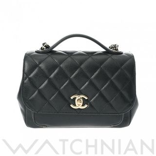 シャネル(CHANEL)の中古 シャネル CHANEL A93749 ランダム品番 レディース ショルダーバッグ ブラック /ゴールド金具 グレインドカーフスキン(ショルダーバッグ)