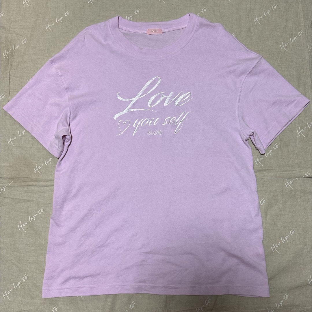 lilLilly(リルリリー)のlilLilly リルリリー プリントTシャツ ピンク レディースのトップス(Tシャツ(半袖/袖なし))の商品写真