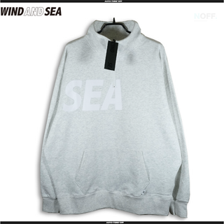 ウィンダンシー(WIND AND SEA)のWIND AND SEA SEA HALF ZIP TOPSスウェットASH L(スウェット)