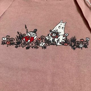 ムーミン(MOOMIN)のムーミン＆リトルミイ　スモーキーピンクハイネックスウェットトレーナーL Lサイズ(トレーナー/スウェット)