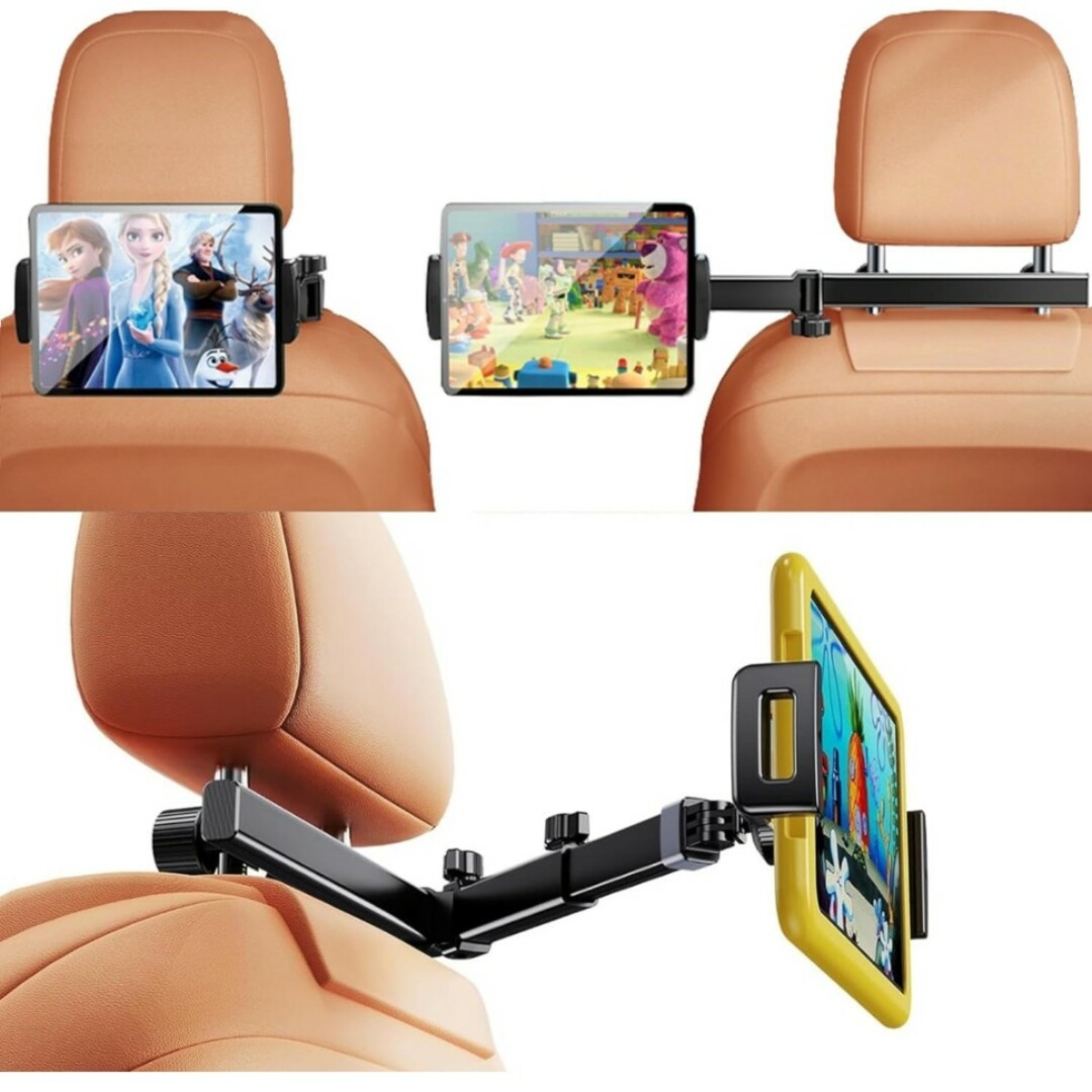 タブレット ホルダー ヘッドレスト ipad 車載ホルダー スタンド 伸縮アーム スマホ/家電/カメラのPC/タブレット(タブレット)の商品写真