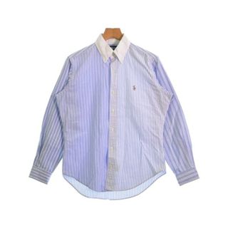 ラルフローレン(Ralph Lauren)のRalph Lauren カジュアルシャツ M 水色x白(ストライプ) 【古着】【中古】(シャツ)