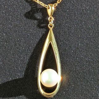 ミキモト(MIKIMOTO)の592 ミキモトパールネックレスK18YGイエローゴールド約6.5mm(ネックレス)