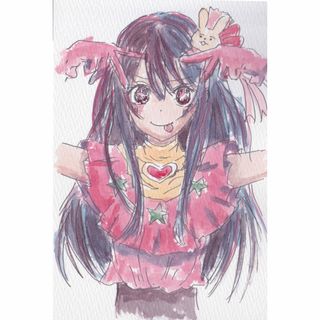 推しの子 アイ 手描きイラスト 印刷物 ファンアート イラスト 水彩画紙 26(写真)