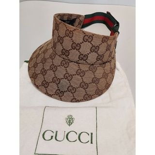 Gucci - 【良品】グッチ GUCCI  サンバイザー　シェリーライン GG柄 キャンバス