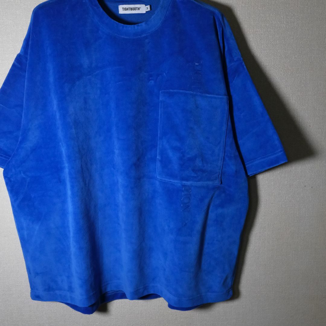 TIGHTBOOTH STRAIGHT UP VELOUR TシャツBLUE メンズのトップス(Tシャツ/カットソー(半袖/袖なし))の商品写真