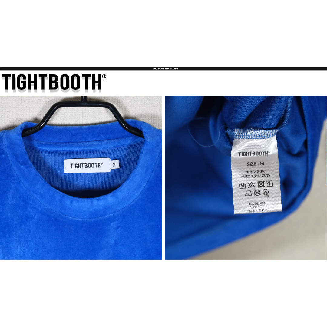 TIGHTBOOTH STRAIGHT UP VELOUR TシャツBLUE メンズのトップス(Tシャツ/カットソー(半袖/袖なし))の商品写真