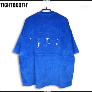 TIGHTBOOTH STRAIGHT UP VELOUR TシャツBLUE(Tシャツ/カットソー(半袖/袖なし))