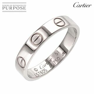 カルティエ(Cartier)のカルティエ Cartier ミニラブ #51 リング K18 WG ホワイトゴールド 750 指輪【証明書付き】VLP 90224430(リング(指輪))