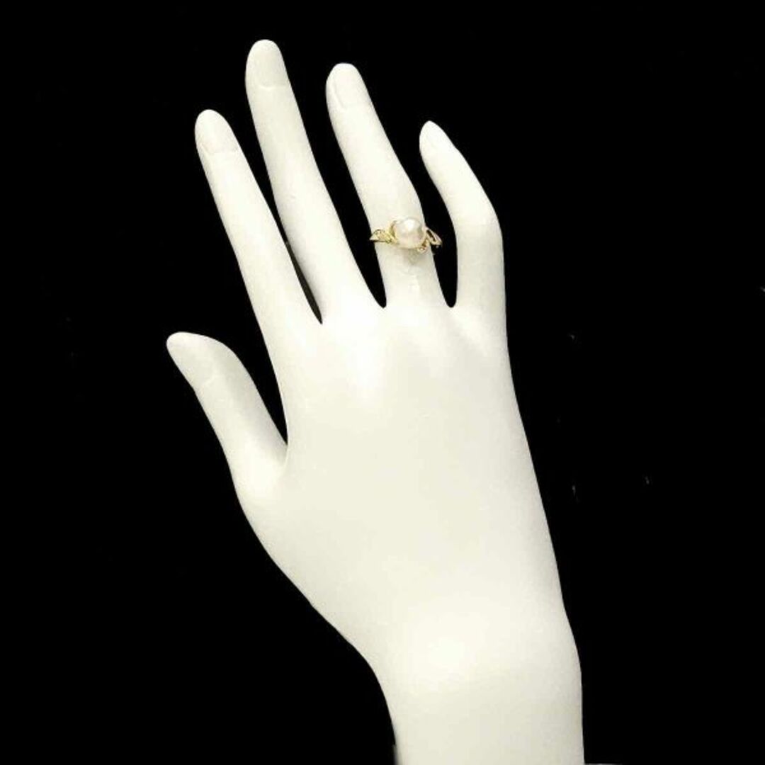 MIKIMOTO - ミキモト MIKIMOTO 9号 リング アコヤ真珠 7.7mm K18 YG MIKIMOTO - ミキモト MIKIMOTO 9号 リング アコヤ真珠 7.7mm K18 YG