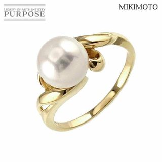 MIKIMOTO - ミキモト MIKIMOTO 9号 リング アコヤ真珠 7.7mm K18 YG イエローゴールド 750 パール 指輪 VLP 90228208