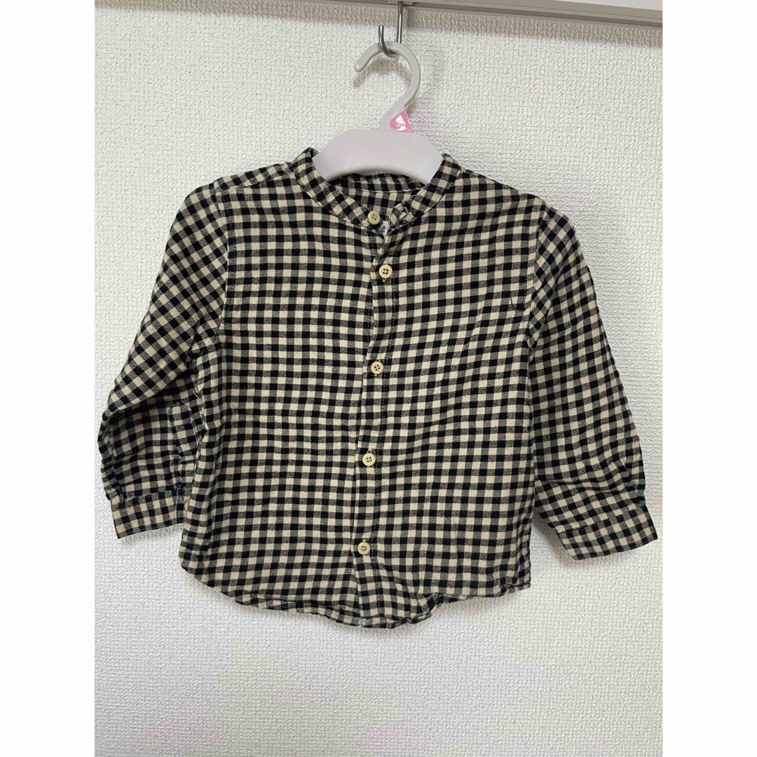 ZARA KIDS(ザラキッズ)のチェックシャツ2枚セット キッズ/ベビー/マタニティのベビー服(~85cm)(シャツ/カットソー)の商品写真