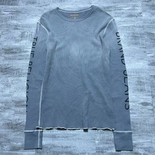 トゥルーレリジョン(True Religion)のトゥルーレリジョン USED加工 ワッフルTシャツ 長袖 デニム(その他)