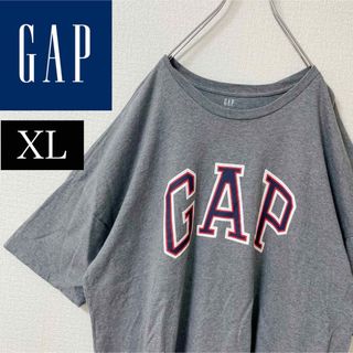 ギャップ(GAP)の★美品★　ギャップ　GAP 半袖Tシャツ　デカロゴ　グレー　ゆるだぼ　XLサイズ(Tシャツ/カットソー(半袖/袖なし))