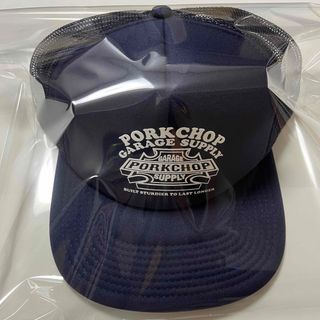 ポークチョップ　PORKCHOP メッシュキャップ　3D B&S NAVY(キャップ)