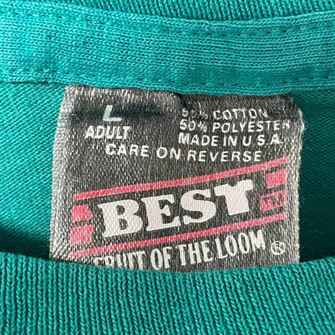 FRUIT OF THE LOOM(フルーツオブザルーム)のフルーツオブザルーム アメリカ古着 ビッグプリントTシャツ ゆるダボ 緑 メンズ メンズのトップス(Tシャツ/カットソー(半袖/袖なし))の商品写真