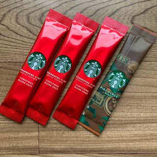 スターバックス(Starbucks)のスターバックス　VIA  クリスマスブレンド　3本　パイクプレイスロースト　1本(コーヒー)