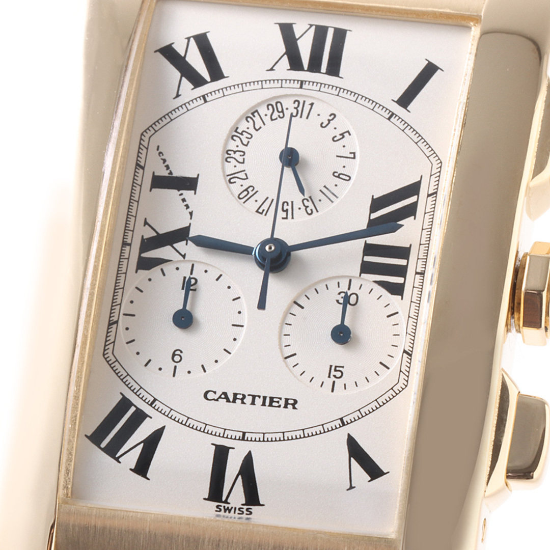 Cartier(カルティエ)のカルティエ タンクアメリカン クロノリフレックス LM W2601156 メンズ 中古 腕時計 メンズの時計(腕時計(アナログ))の商品写真