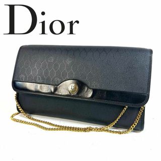 クリスチャンディオール(Christian Dior)のディオール PVC ショルダーバッグ ゴールドチェーン ハニカム柄 フランス製(ショルダーバッグ)