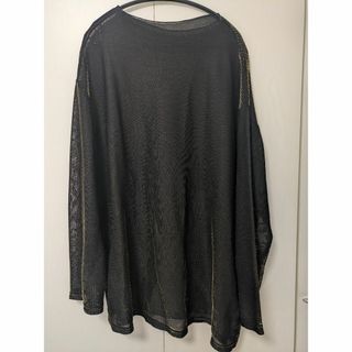 アメリヴィンテージ(Ameri VINTAGE)のAmeri Vintage UND SPARKLY LAYERED TOP 黒(シャツ/ブラウス(長袖/七分))