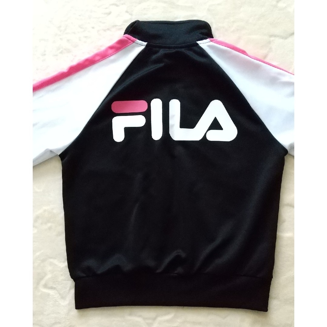 FILA(フィラ)のFILA ジャージ上下 140cm  ブラック×ピンク キッズ/ベビー/マタニティのキッズ服女の子用(90cm~)(その他)の商品写真