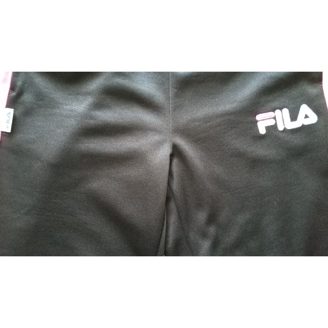 FILA(フィラ)のFILA ジャージ上下 140cm  ブラック×ピンク キッズ/ベビー/マタニティのキッズ服女の子用(90cm~)(その他)の商品写真