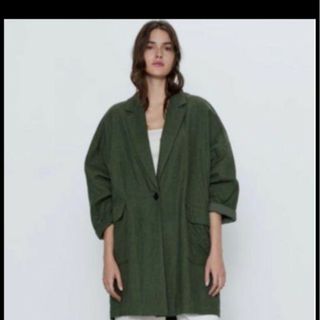 ザラ(ZARA)のZARA　ザラ　 ラステイックコート　カーキ　ジャケット(ミリタリージャケット)