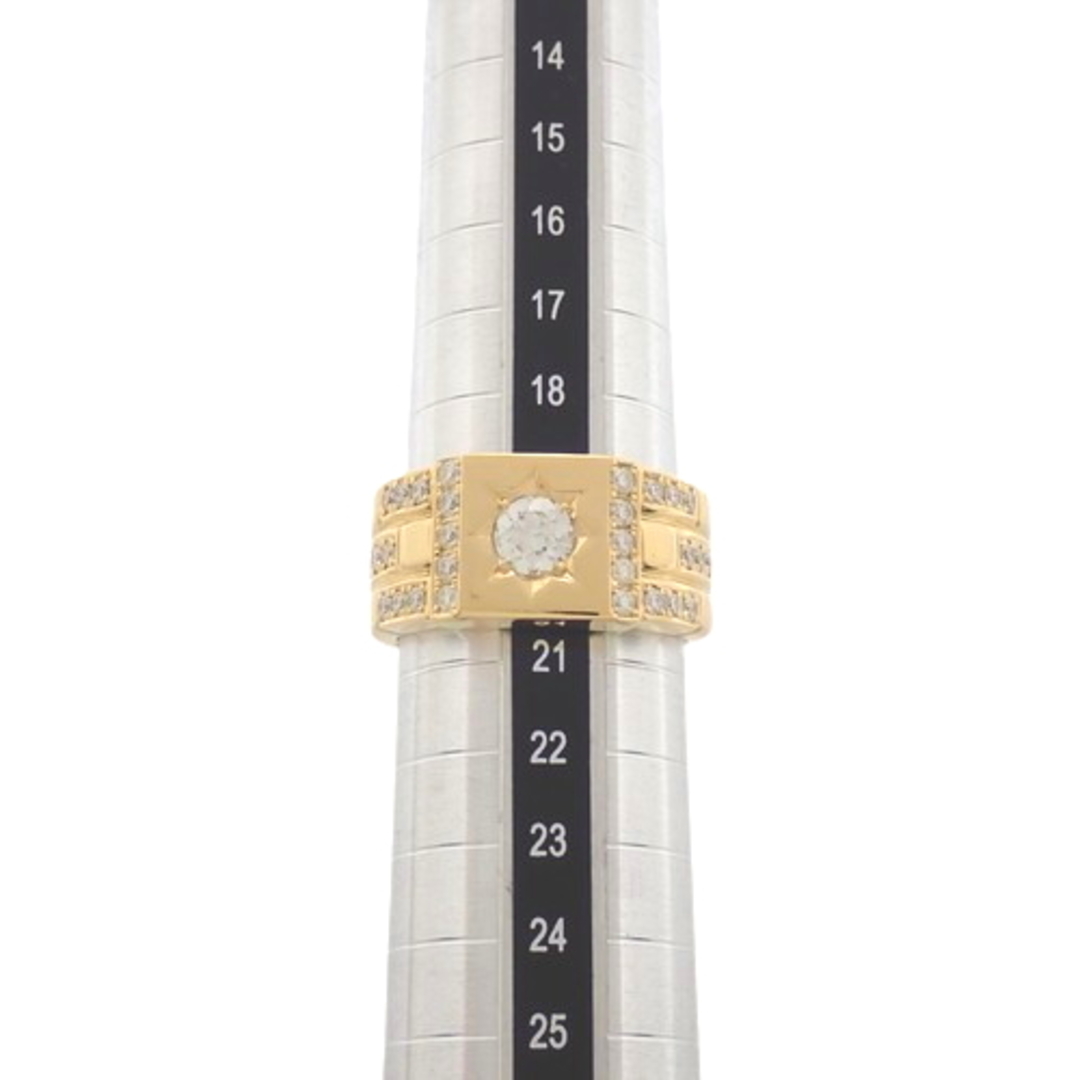 印台 ダイヤリング K18 イエローゴールド YG リング・指輪 アクセサリー ジュエリー 20(60)号 ゴールド金 メンズ 41100044115【中古】【アラモード】 メンズのアクセサリー(リング(指輪))の商品写真