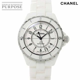 シャネル(CHANEL)のシャネル CHANEL J12 38mm H0970 メンズ 腕時計 デイト ホワイト セラミック オートマ 自動巻き ウォッチ VLP 90231449(腕時計(アナログ))