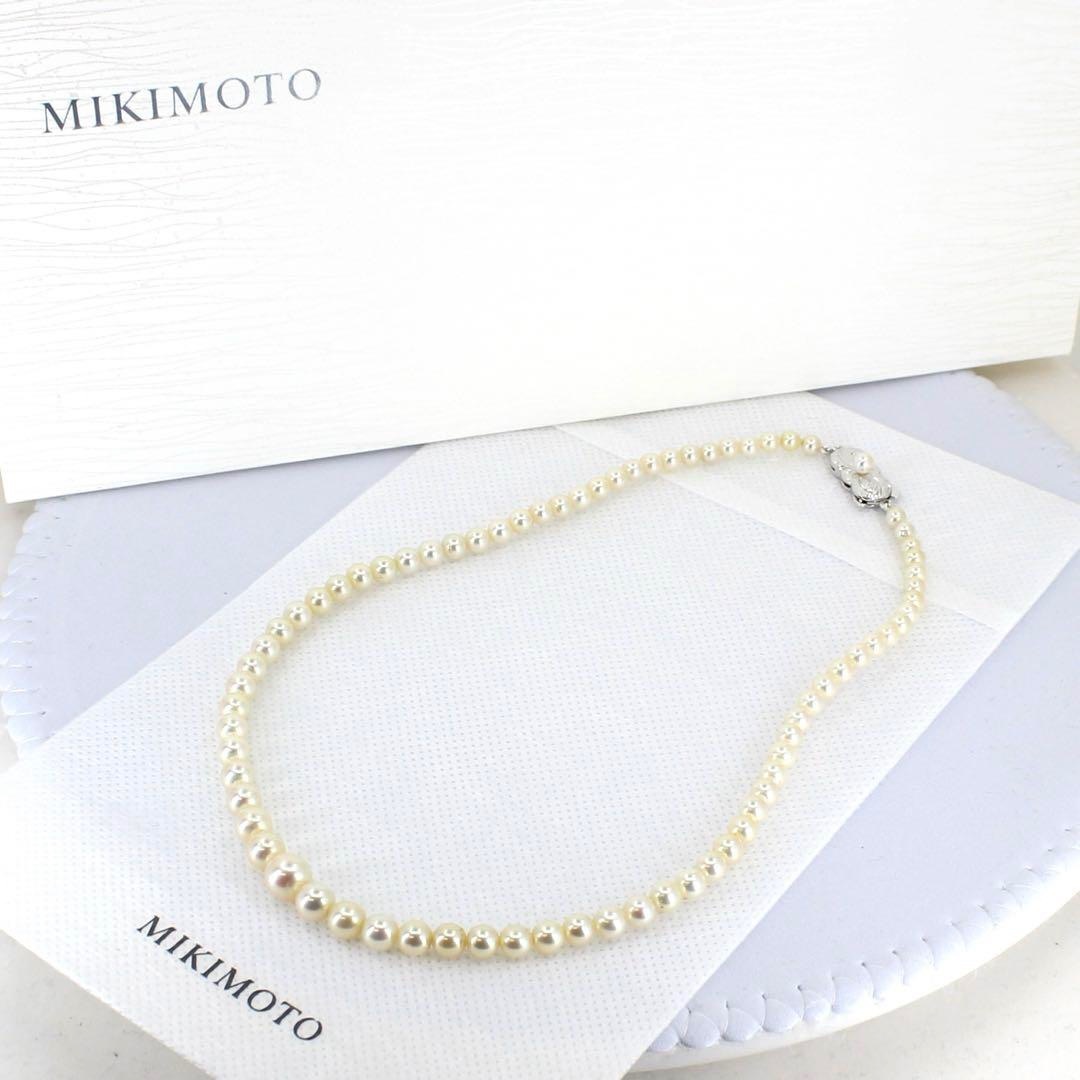 MIKIMOTO(ミキモト)のミキモト パールネックレス シルバー925 クラスプ新品糸替済 14g 36cm レディースのアクセサリー(ネックレス)の商品写真