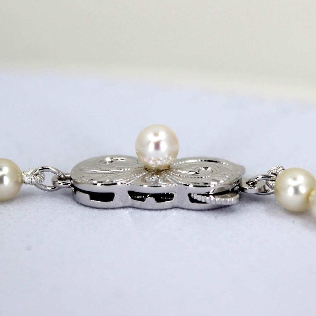 MIKIMOTO(ミキモト)のミキモト パールネックレス シルバー925 クラスプ新品糸替済 14g 36cm レディースのアクセサリー(ネックレス)の商品写真