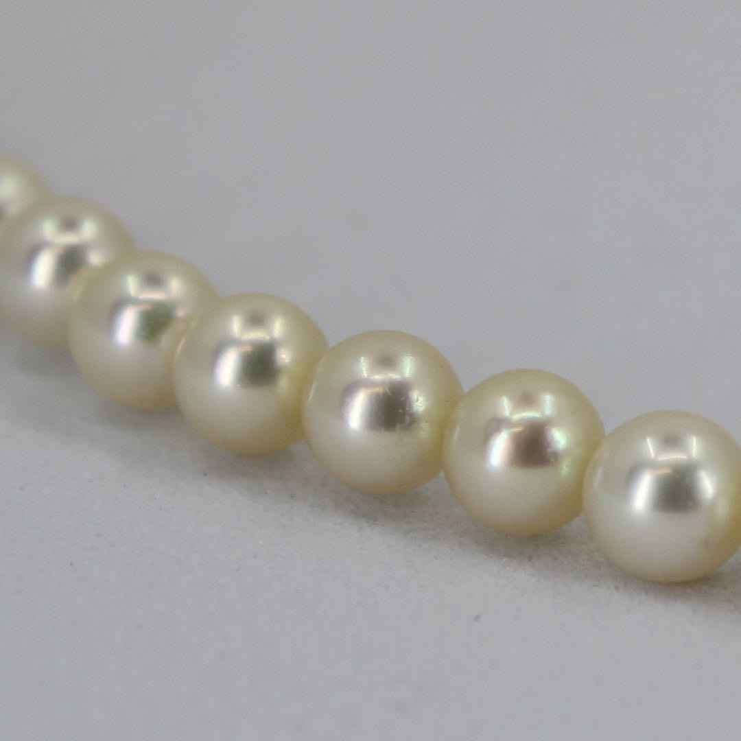 MIKIMOTO(ミキモト)のミキモト パールネックレス シルバー925 クラスプ新品糸替済 14g 36cm レディースのアクセサリー(ネックレス)の商品写真