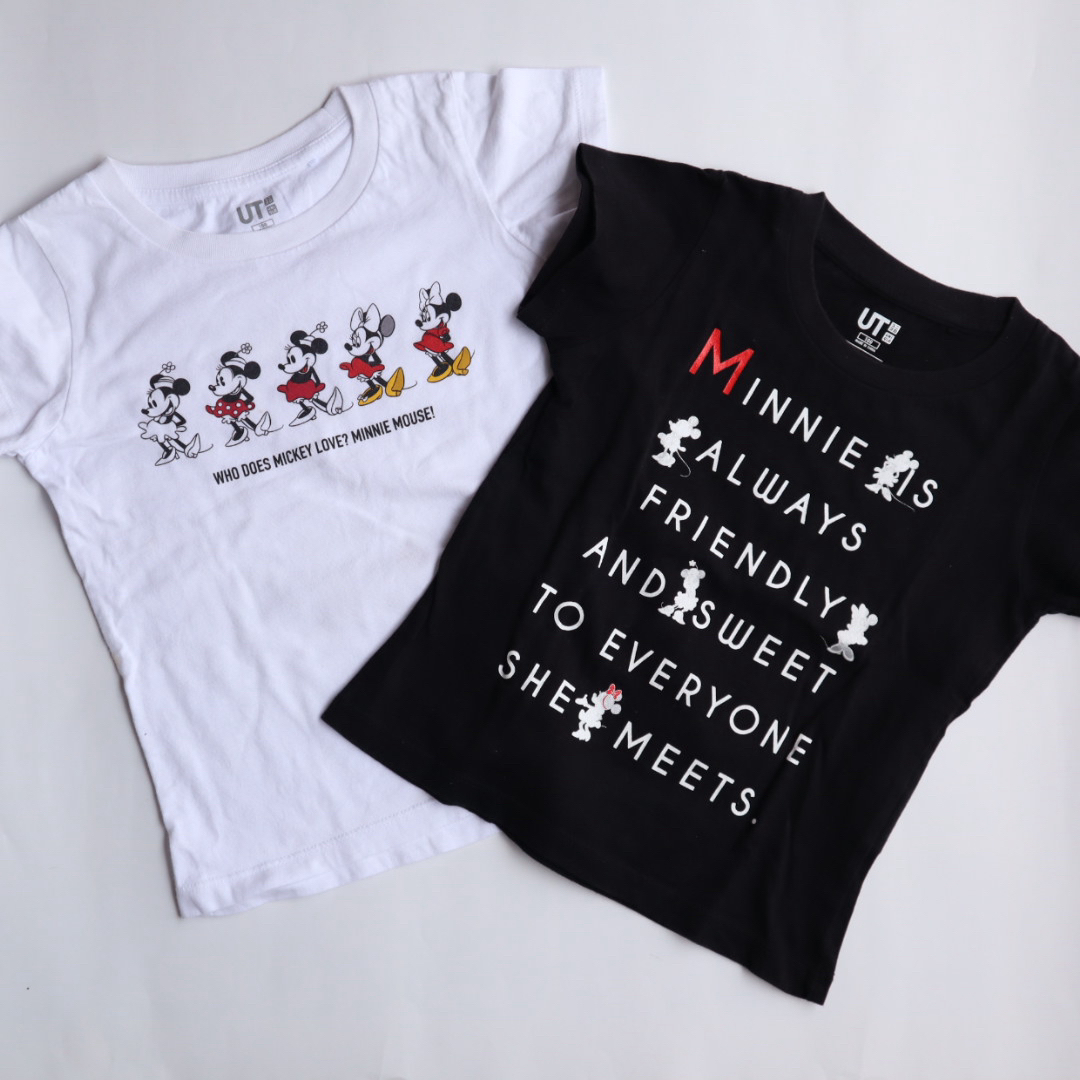 UNIQLO(ユニクロ)のユニクロ 半袖Tシャツ 2点セット Tシャツ カットソー キッズ/ベビー/マタニティのキッズ服女の子用(90cm~)(Tシャツ/カットソー)の商品写真