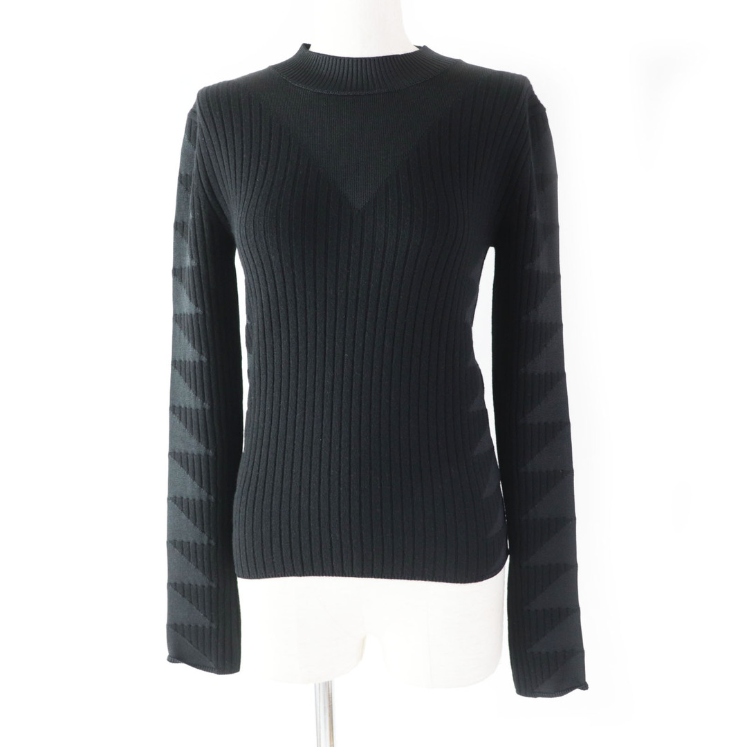 HERMES - 未使用品◎HERMES エルメス 23AW 3H2641DX ウール シルク カシミヤ 長袖 ニットプルオーバー ブラック 34 イタリア製 正規品 レディース