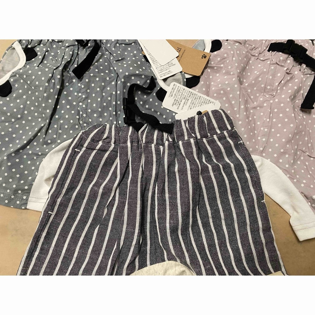 パンダちゃん①夏の遊び着　5点セット　90㎝　新品未使用 キッズ/ベビー/マタニティのキッズ服女の子用(90cm~)(Tシャツ/カットソー)の商品写真