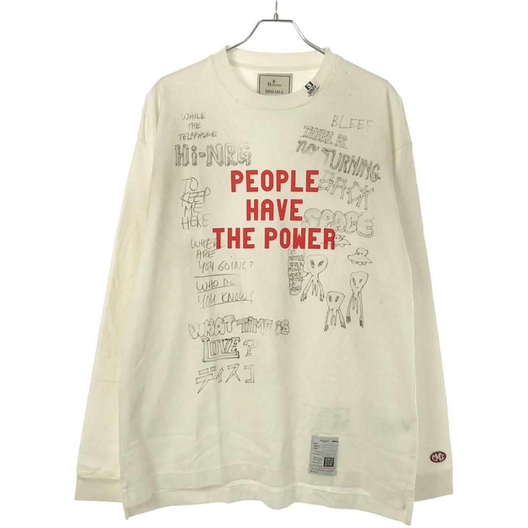 Maison MIHARA YASUHIRO(メゾンミハラヤスヒロ)のMaison MIHARA YASUHIRO メゾン ミハラヤスヒロ 24SS Distressed Long-Sleeve T-shirt ロングスリーブカットソー J12LT531-0 ホワイト 46 メンズのトップス(Tシャツ/カットソー(七分/長袖))の商品写真