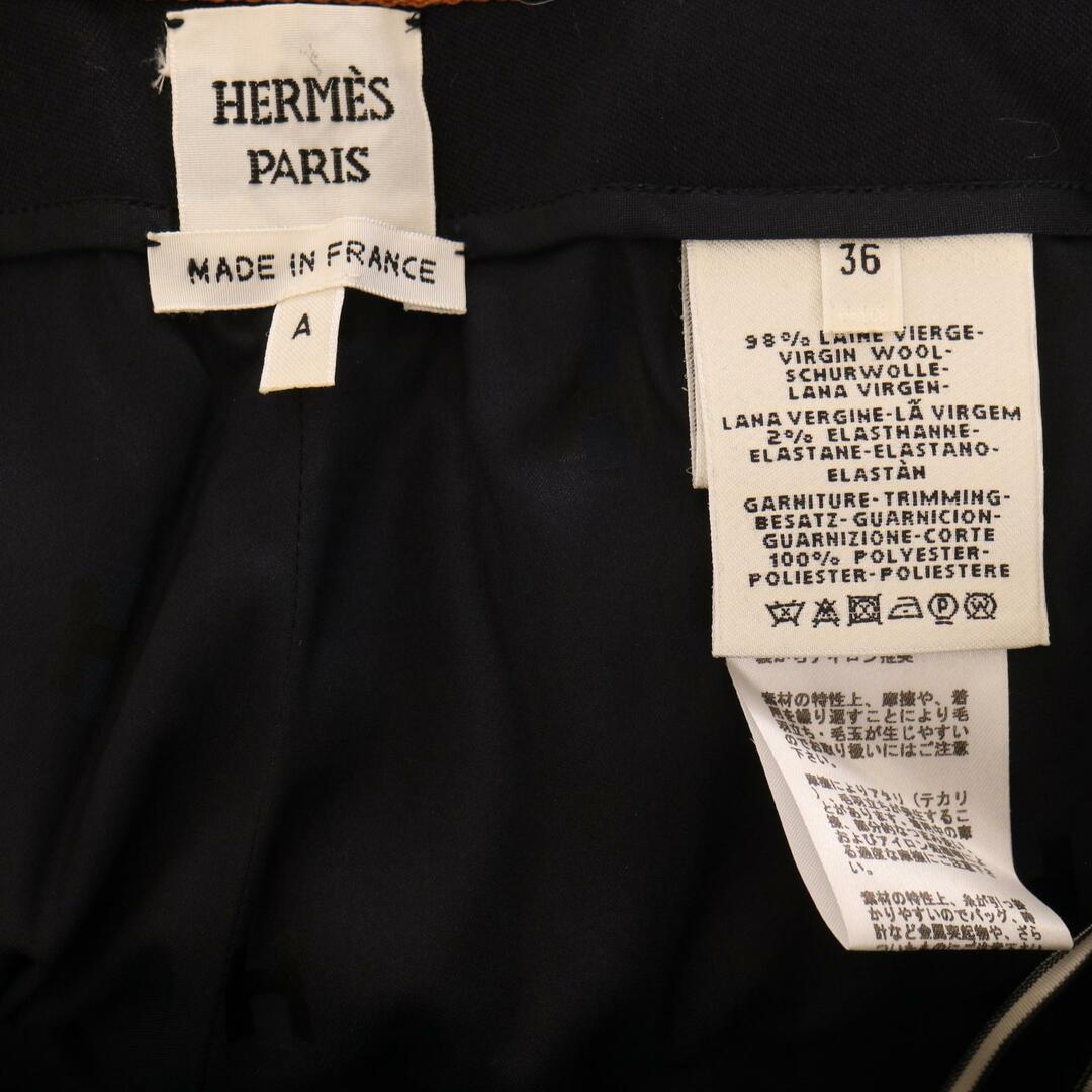 Hermes(エルメス)のエルメス ネイビー ウール パンツ 36 レディースのパンツ(その他)の商品写真