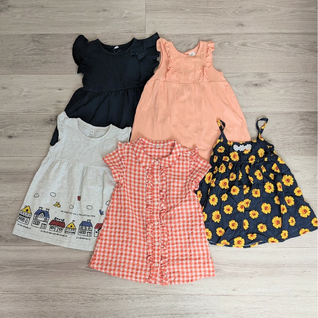 ワンピース　5点セット キッズ/ベビー/マタニティのキッズ服女の子用(90cm~)(ワンピース)の商品写真