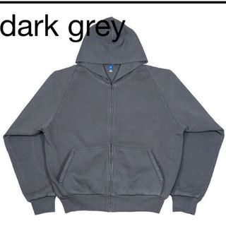 イージー(YEEZY（adidas）)の新品yeezy gap  zipup hoodie ダークグレー(パーカー)