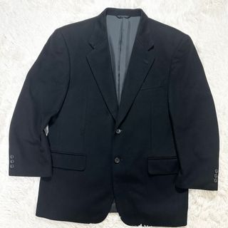 【カシミヤ100】PURE CASHMERE ジャケット　ブラック　サイズAB5(テーラードジャケット)