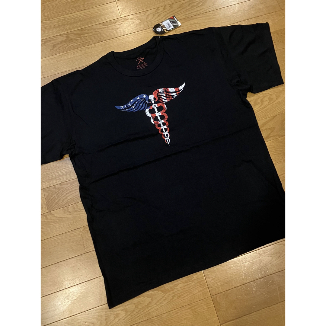 ROTHCO(ロスコ)のROTHCO ロスコ 星条旗  プリント  大きいsize 2XL  黒ブラック メンズのトップス(Tシャツ/カットソー(半袖/袖なし))の商品写真